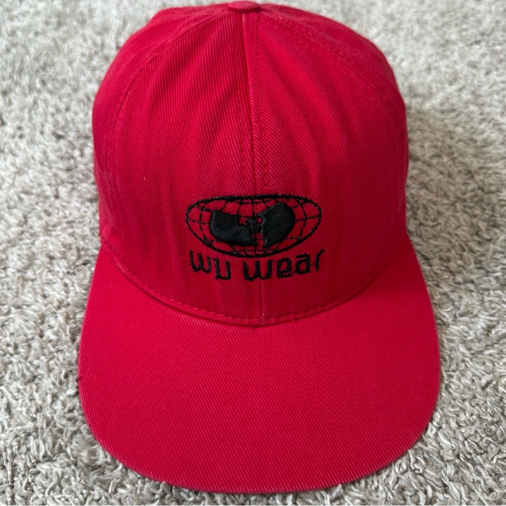 🔴Wu Wear Hat Wu-Tang Red Cap Vintage Rare Gza Rza